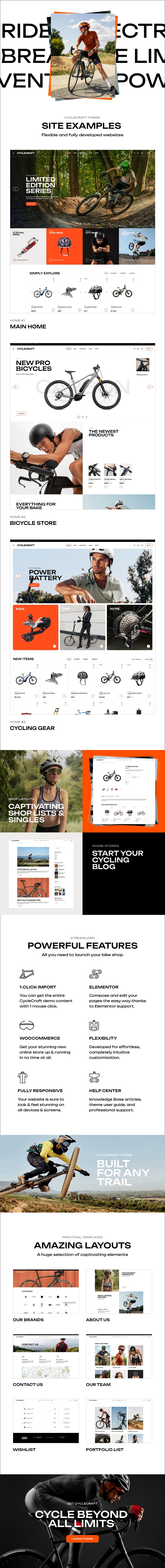 CycleCraft - Bicycle Shop and Bike Parts WordPress Theme - 2